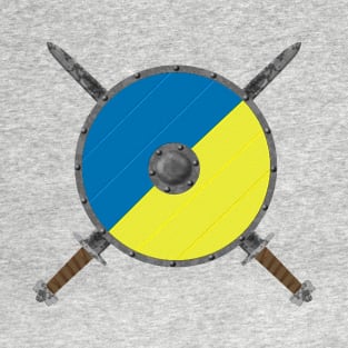 Ukrainian Viking Shield with Crossed Swords T-Shirt